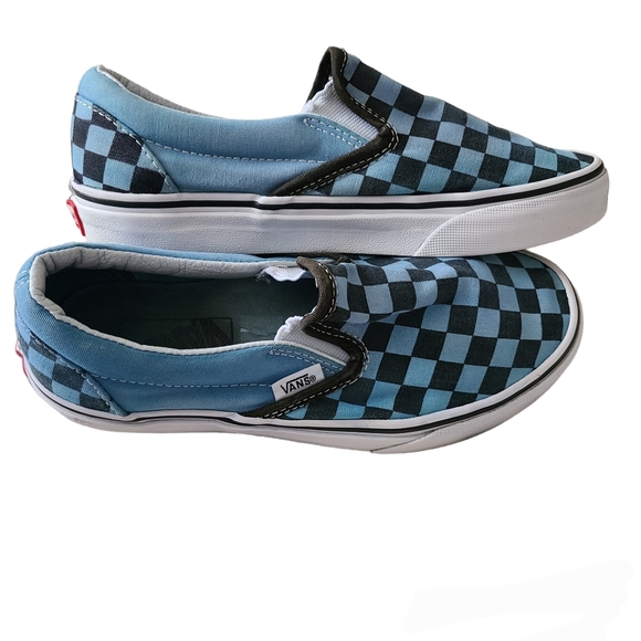 VANS| BLUE CHECKERBOARD| SLIP-ON - Picture 7 of 12